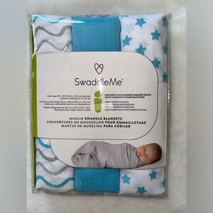 BWNT Summer Infaant SwaddleMe Muslin Swaddle Blankets - 100% Cotton
